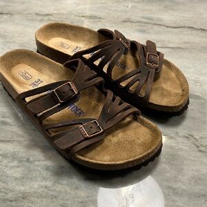 Birkenstock Granada 37 Medium Narrow Width Oiled Leather Habana
